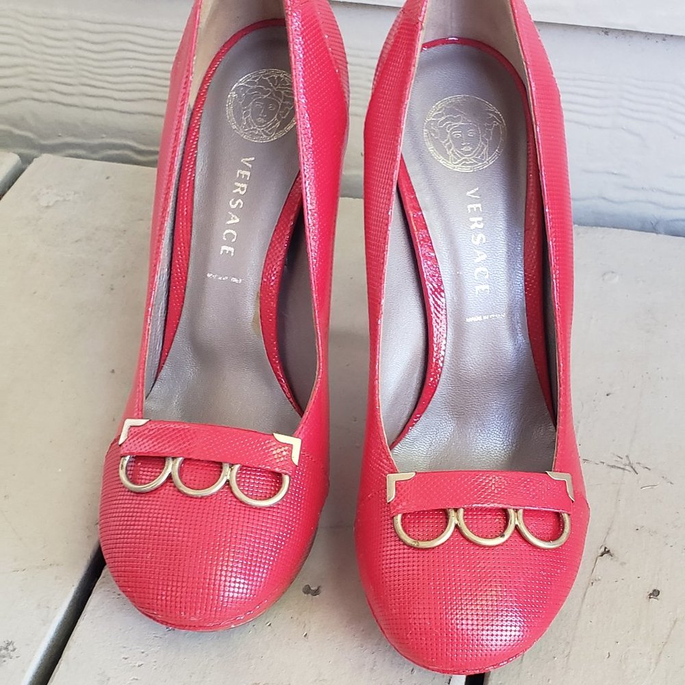 Versace high heel shoes size 38 1/2